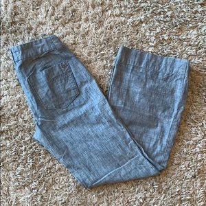 JOE’S JEANS Chambray Cotton Wide Leg Trousers
